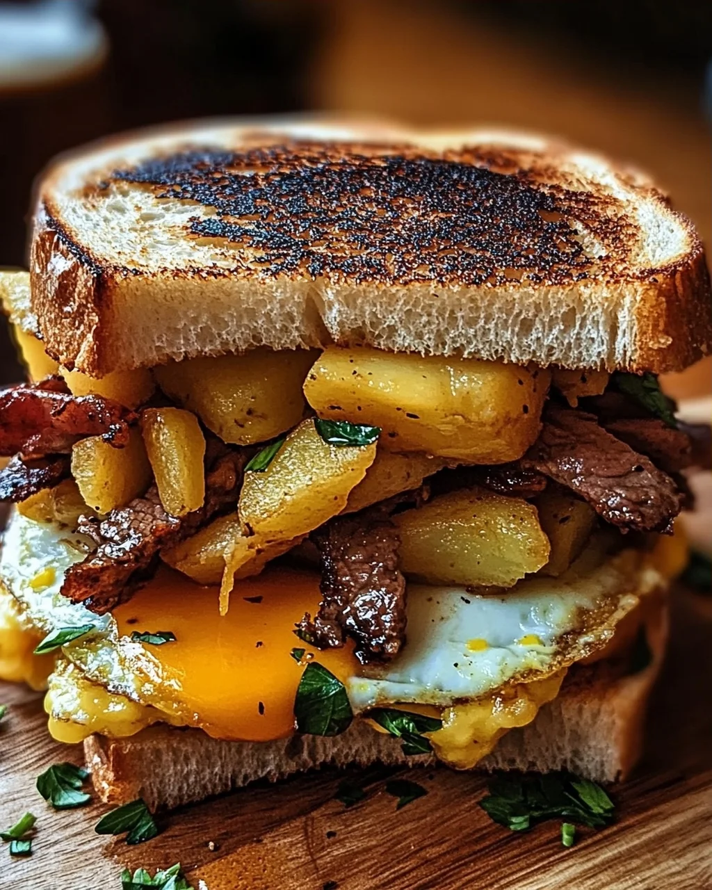 Bauernfrühstücks-Sandwich