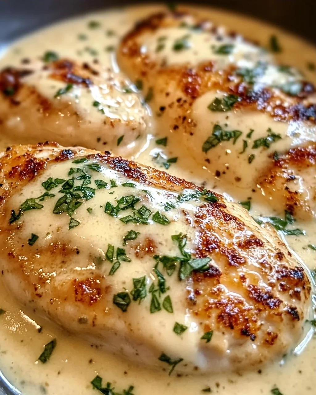 Cremiges Parmesan-Hühnchen mit Frischkäse