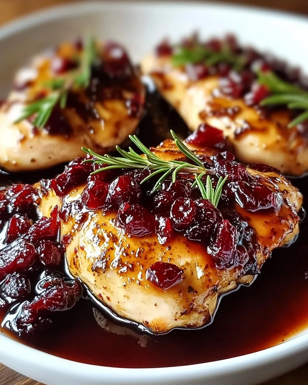 Hähnchen mit Preiselbeer-Balsamico-Glasur