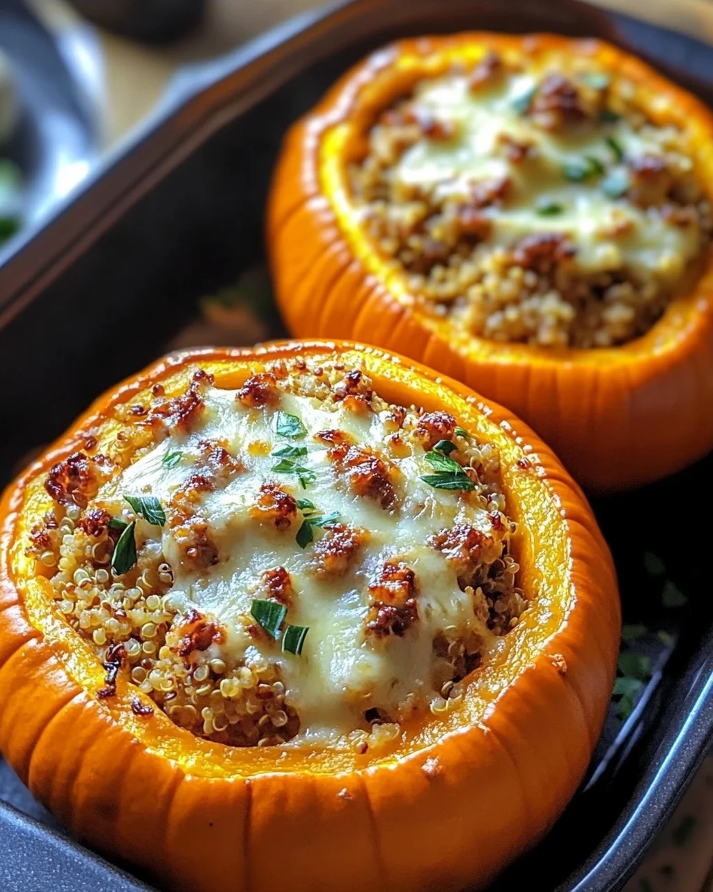 Herzhafter gefüllter Kürbis: Gemütliches Herbst-Rezept genießen