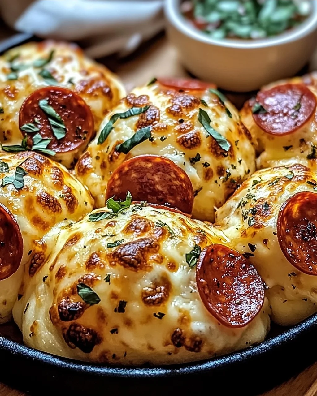 Käse-Pepperoni-Pizza-Bomben für den perfekten Snack