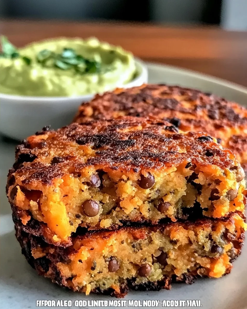 Knusprige Süßkartoffel- und rote Linsen-Patties