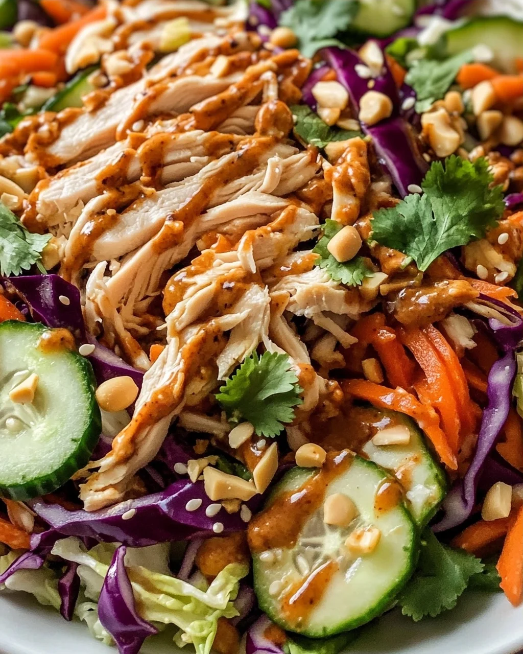 Köstlicher Thai Erdnuss Hähnchen Salat Rezept – Schnell & Lecker!