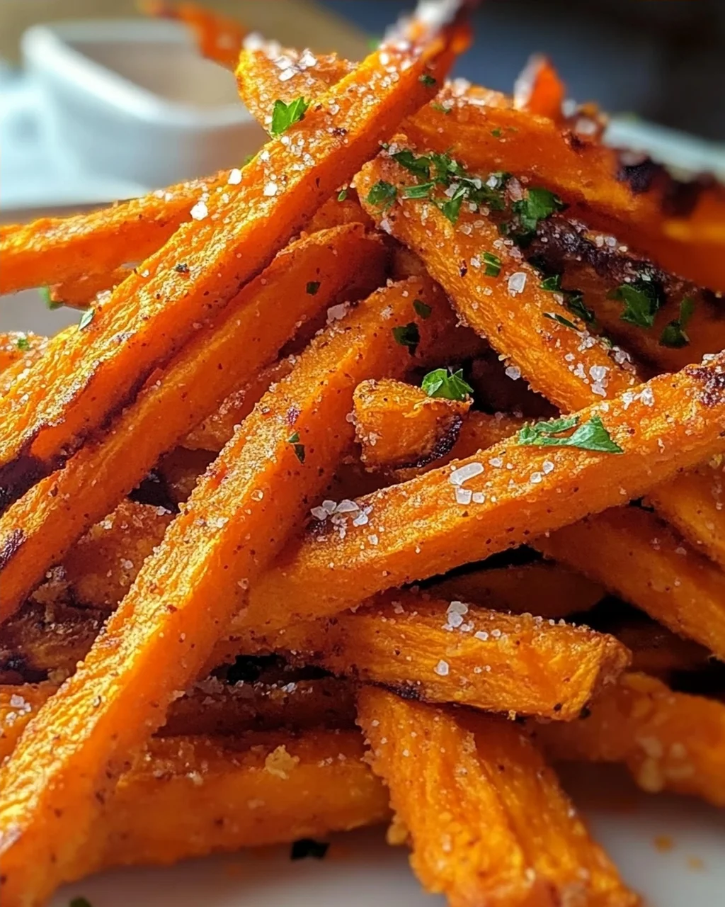 Ofen gebackene Süßkartoffel-Pommes: Knusprig & Gesund!