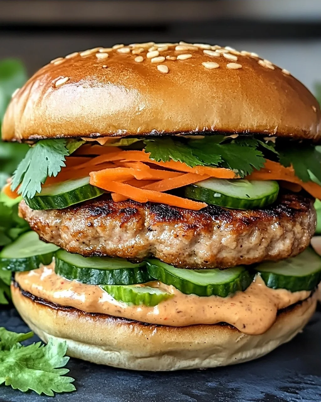 Thai Erdnuss Truthahn Burger für Genussfans