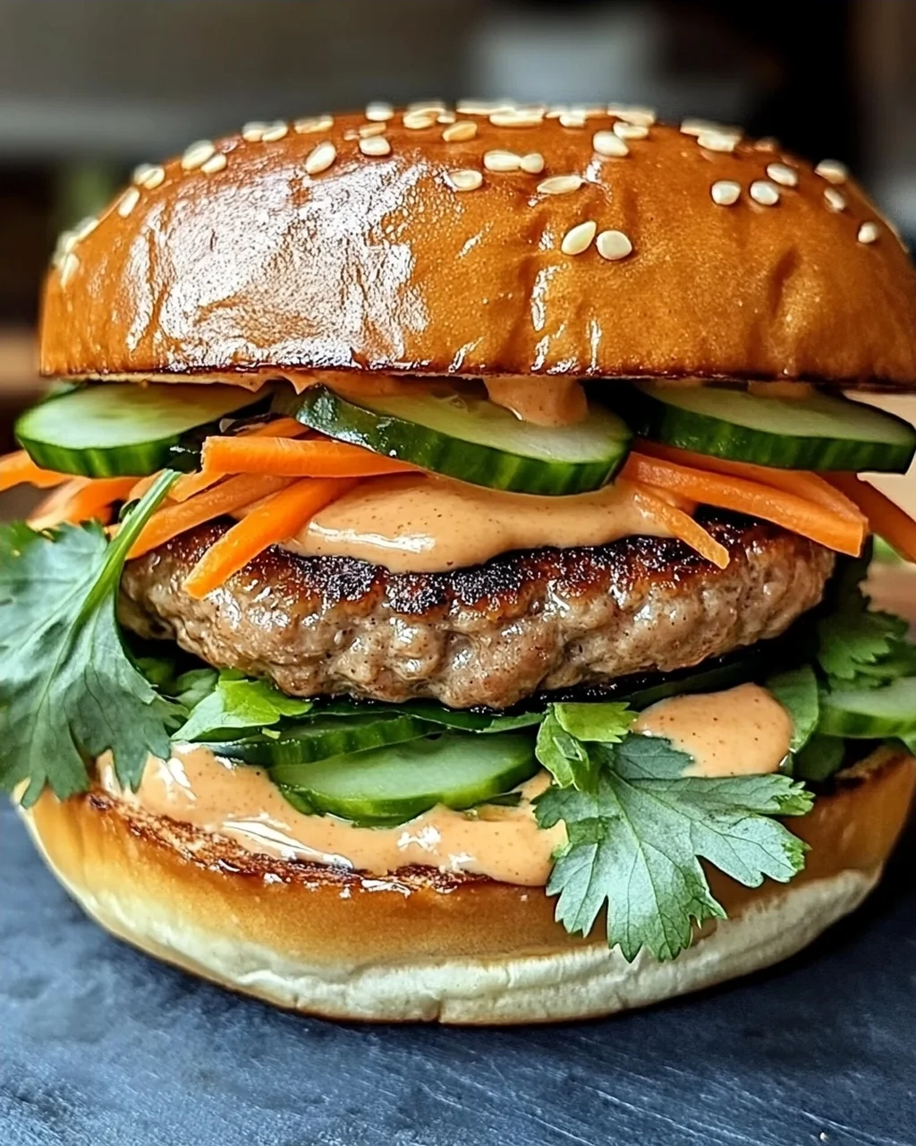 Thai Erdnuss Truthahn Burger für Genussfans