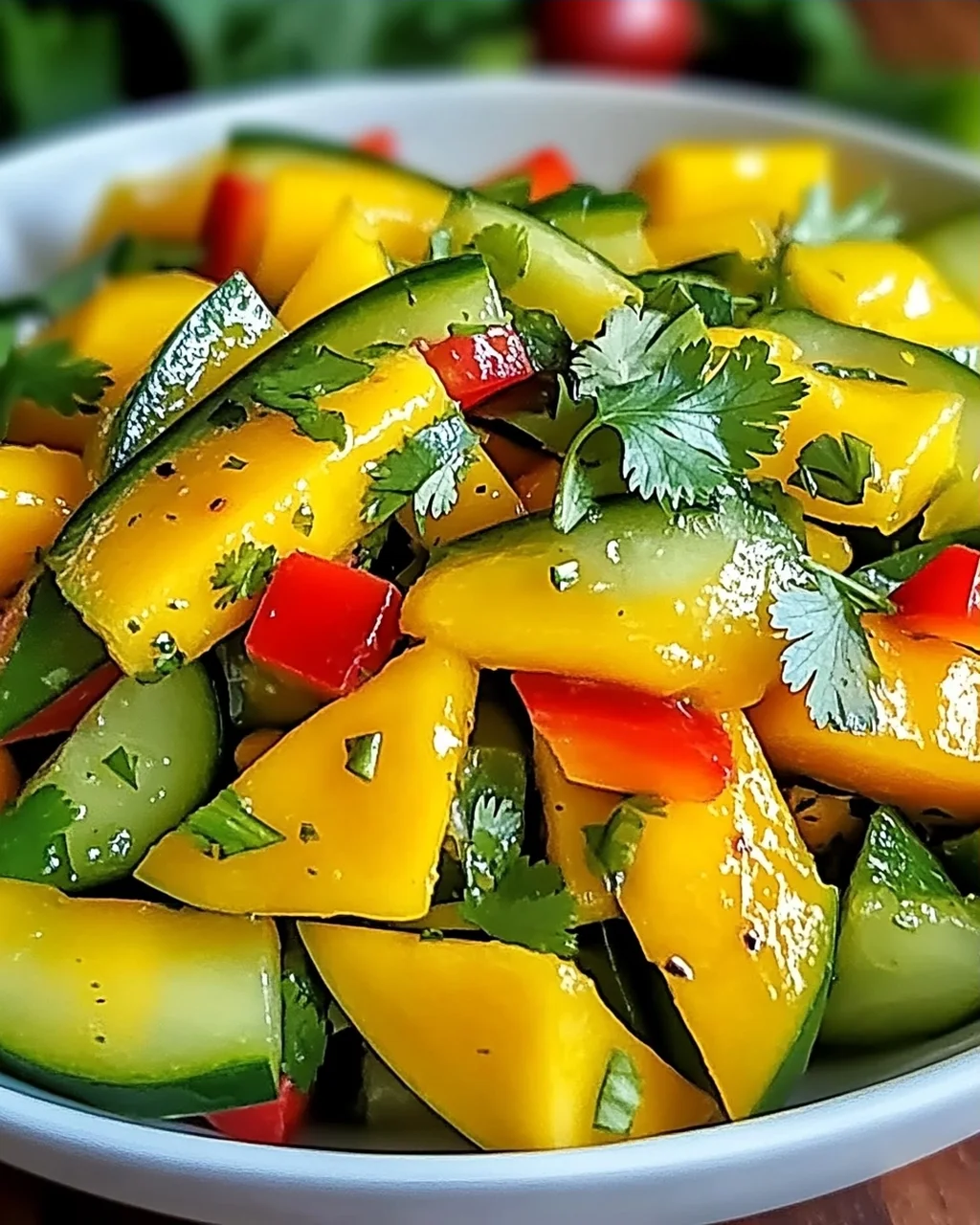 Thailändischer Mango-Gurkensalat – Erfrischend und Einfach