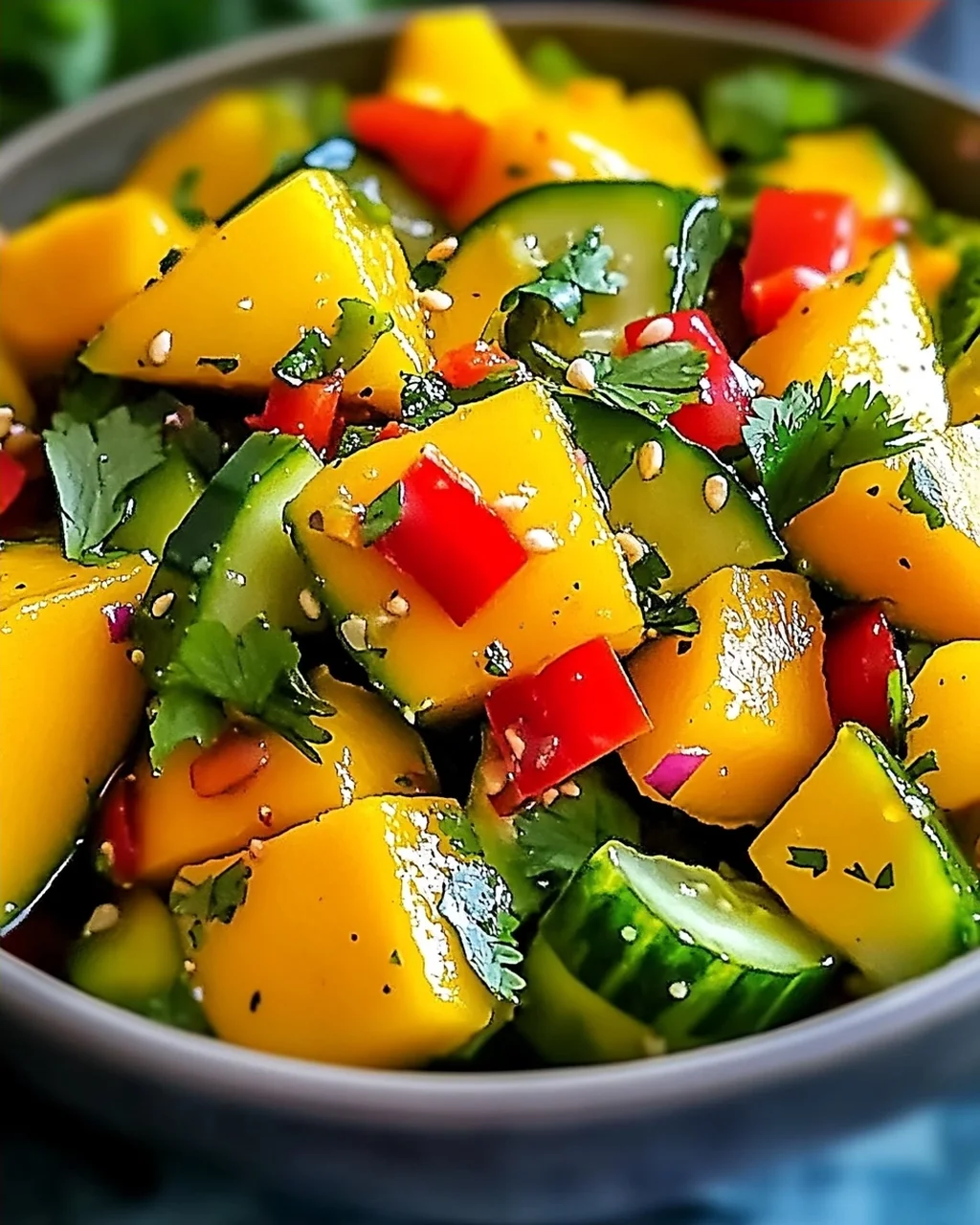 Thailändischer Mango-Gurkensalat – Erfrischend und Einfach