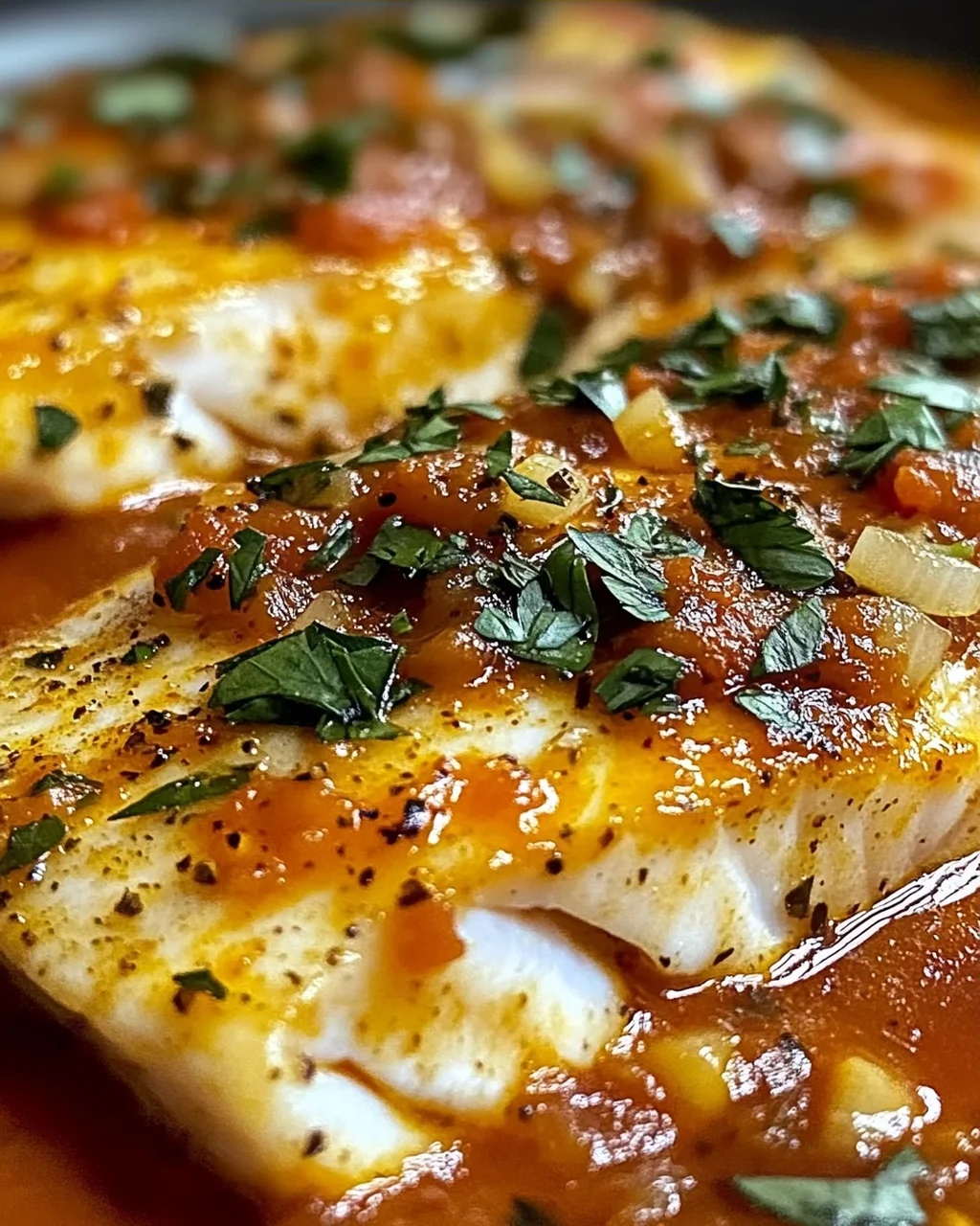 Tilapia in gerösteter Paprikasauce schnell zubereitet