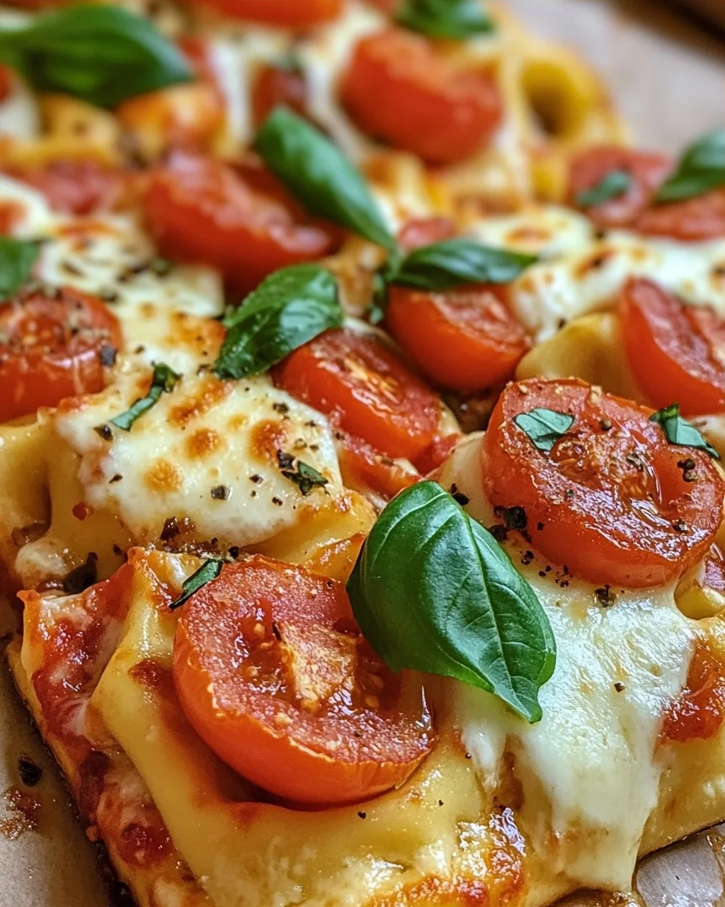 Tortellini-Auflauf mit Tomaten und Mozzarella (vegetarisches Rezept)