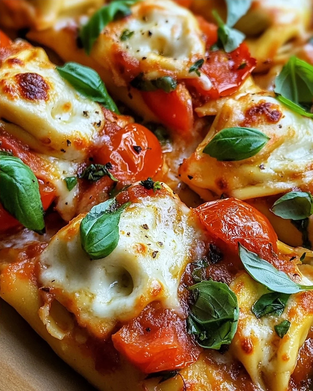 Tortellini-Auflauf mit Tomaten und Mozzarella (vegetarisches Rezept)