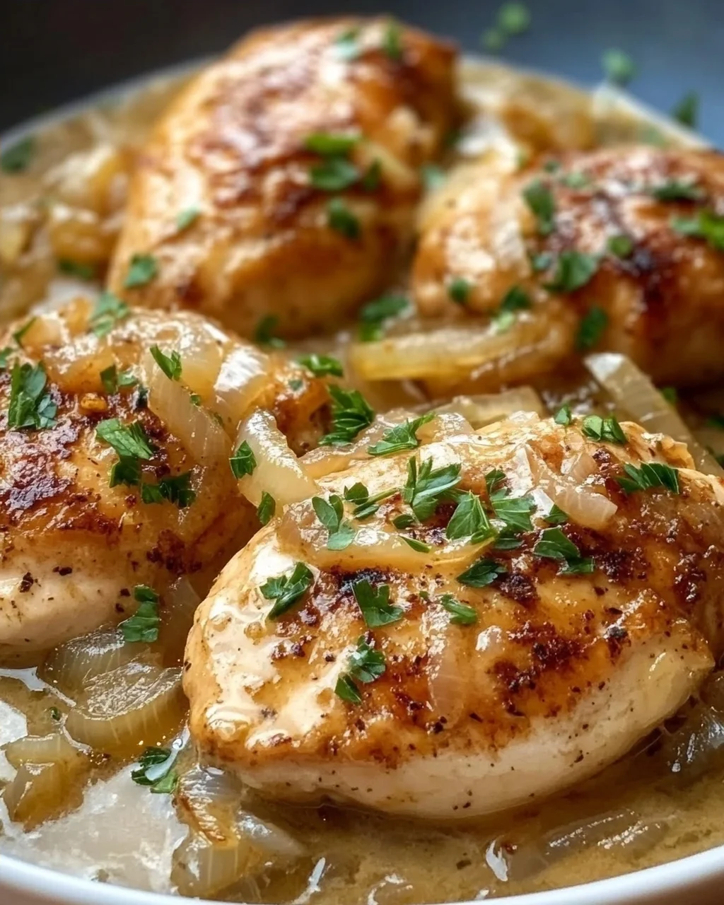 Bestes Zwiebel Sahne Hähnchen Rezept – Einfach & Cremig!