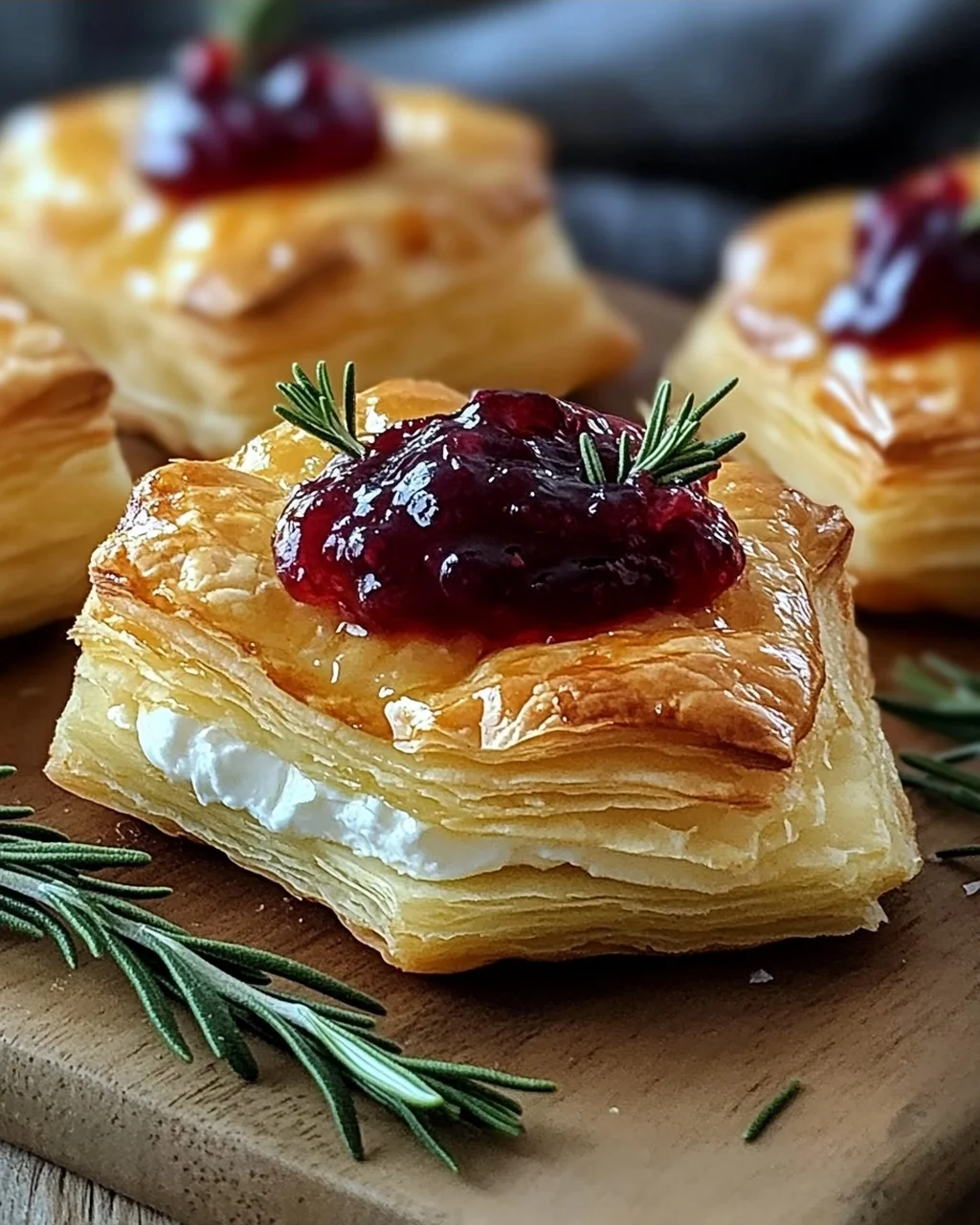 Blätterteig-Häppchen mit Camembert