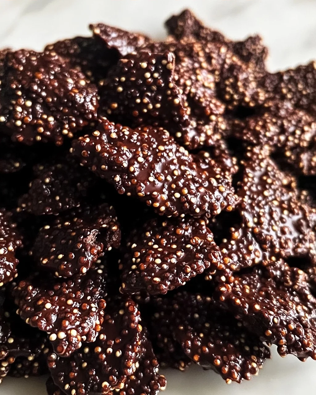 Dunkle Schokoladen-Quinoa-Crisps: Knusprige Versuchung