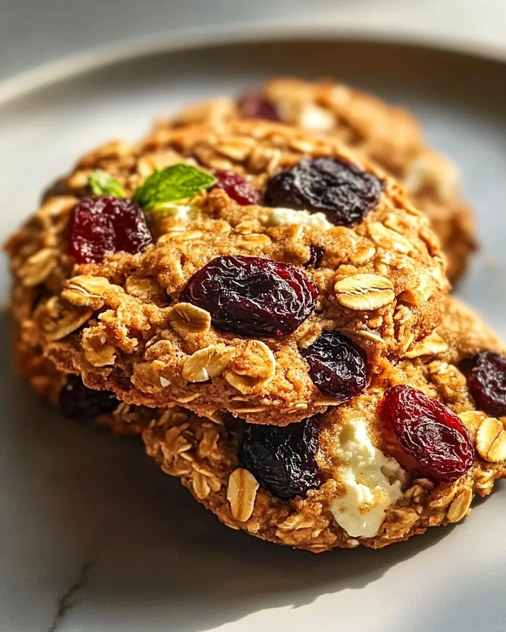 Energie Cookies mit Quark, Hafer und Trockenfrüchten