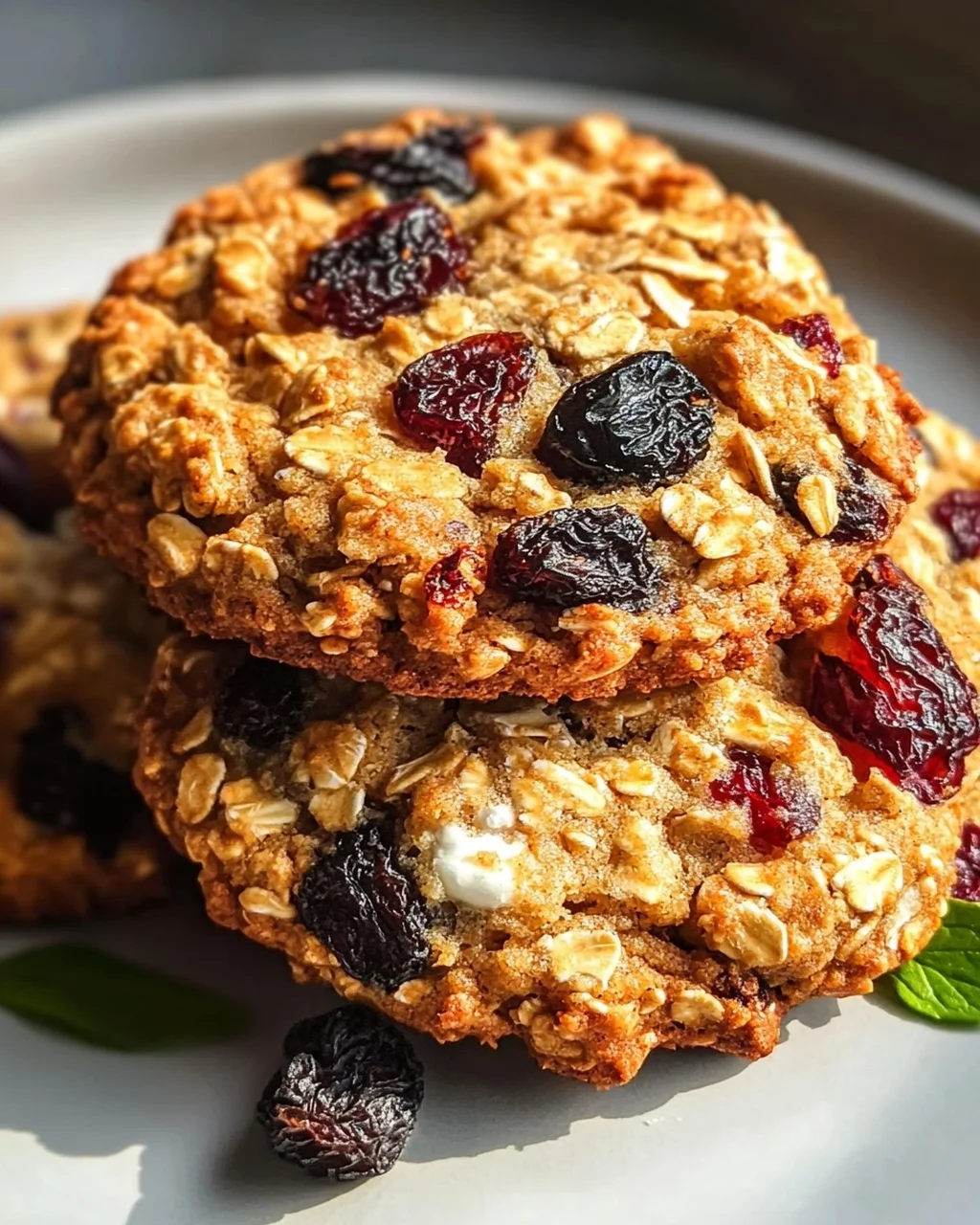 Energie Cookies mit Quark, Hafer und Trockenfrüchten