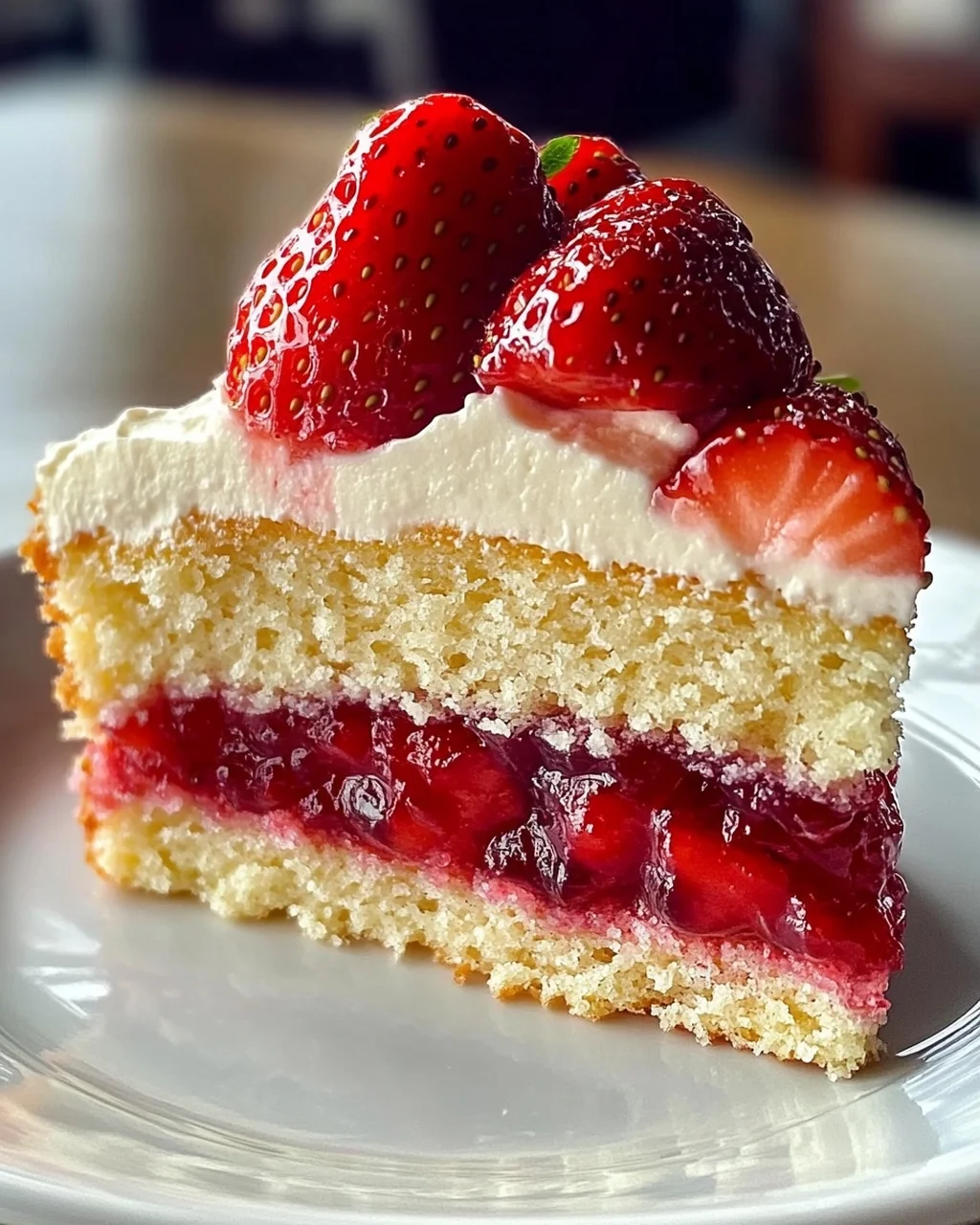 Erdbeerkuchen mit Schmand-Vanillecreme