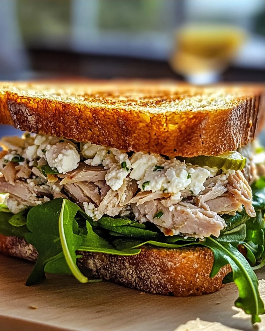 Gegrilltes Thunfisch-Sandwich mit Feta