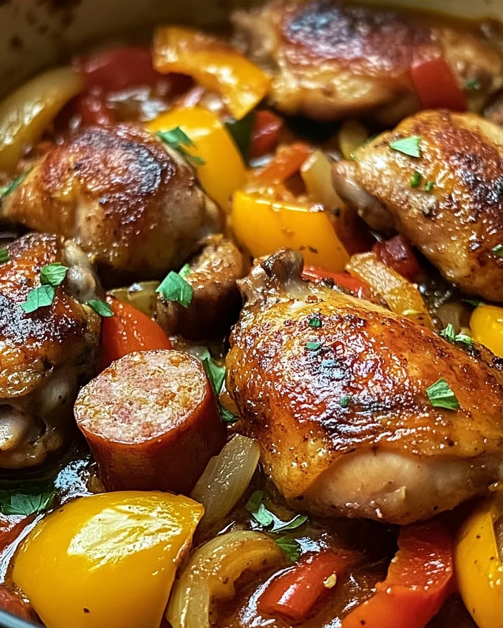 Hähnchen Scarpariello perfekt für Familienabende