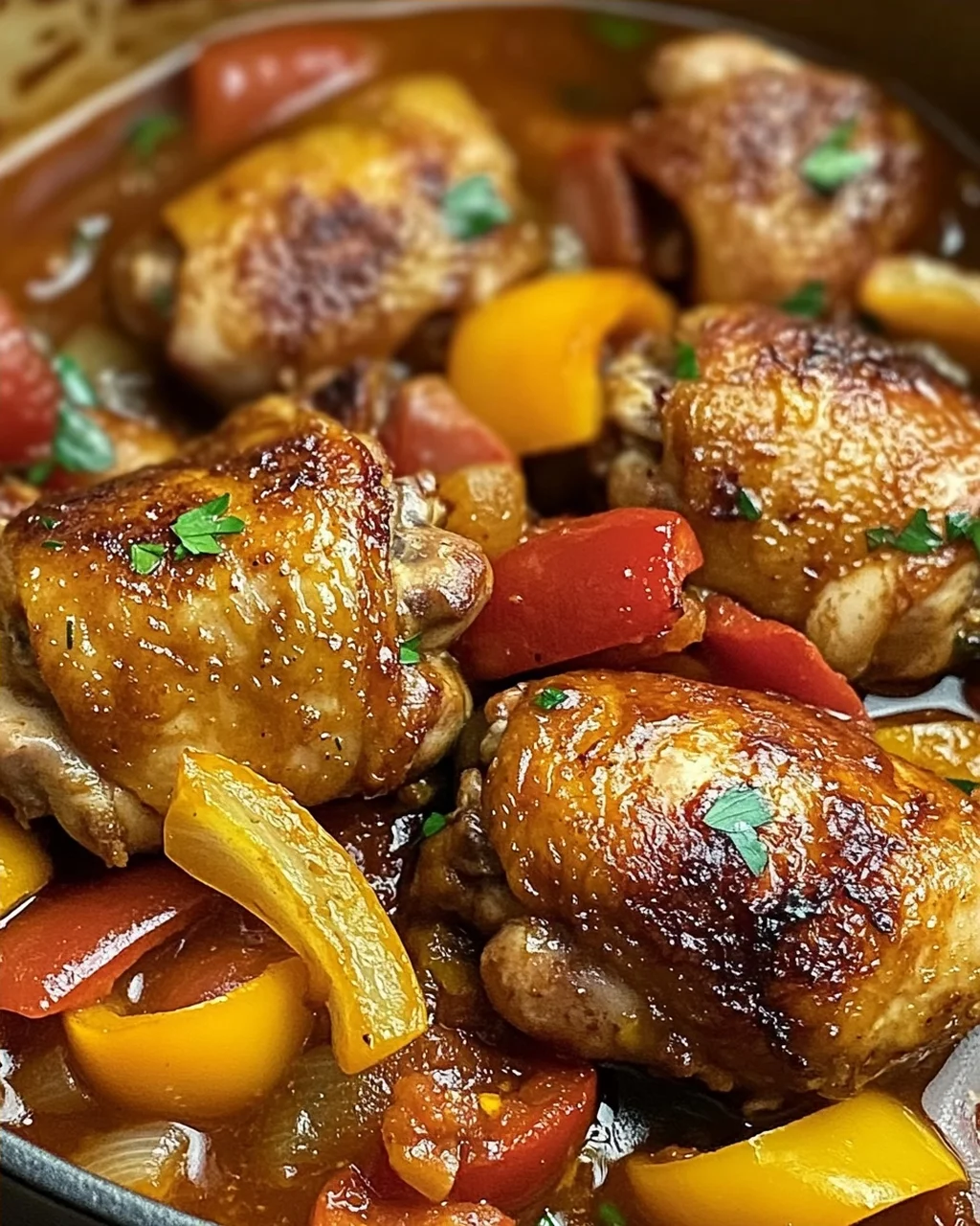 Hähnchen Scarpariello perfekt für Familienabende