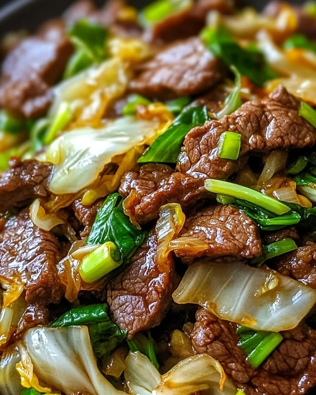 Herzhafter Rindfleisch- und Kohl-Wok für jeden Tag