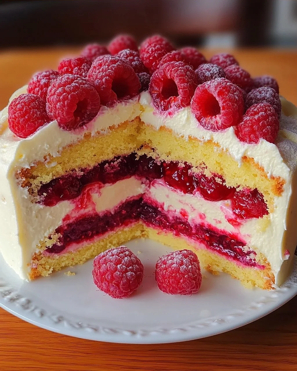 Himbeertorte mit Paradiescreme