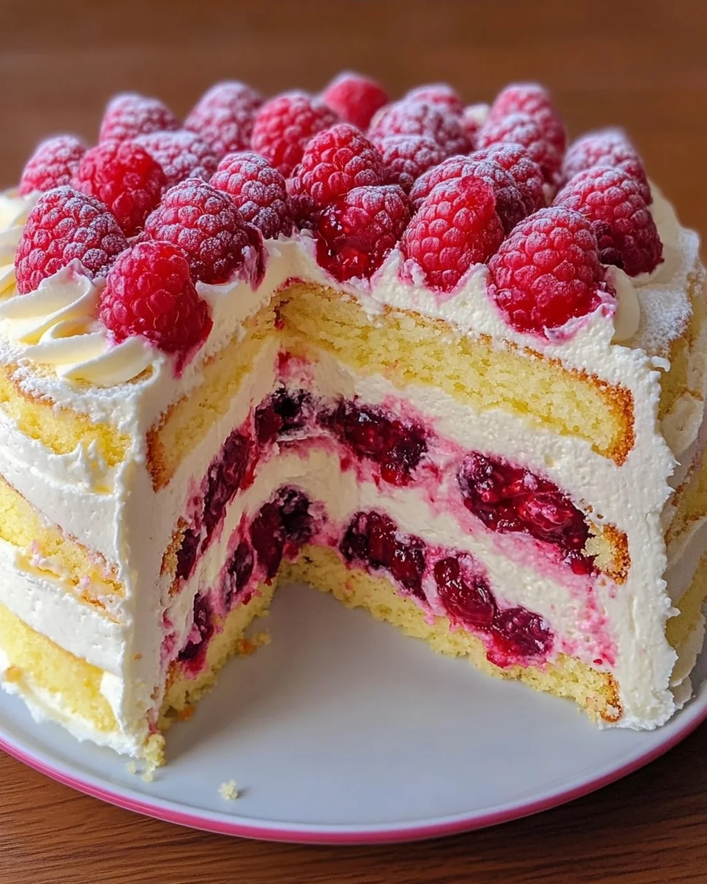Himbeertorte mit Paradiescreme