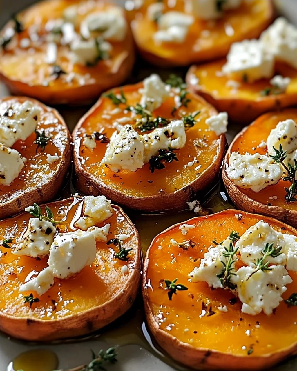 Honig-Feta Süßkartoffel-Rounds