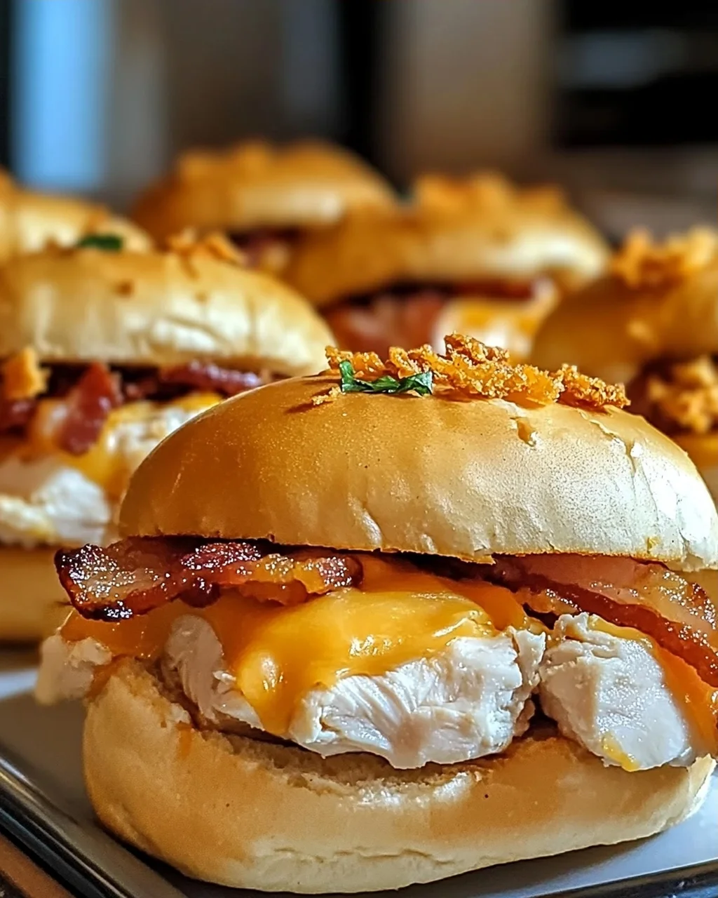 Hühnchen Speck Ranch Brötchen ganz einfach selber machen