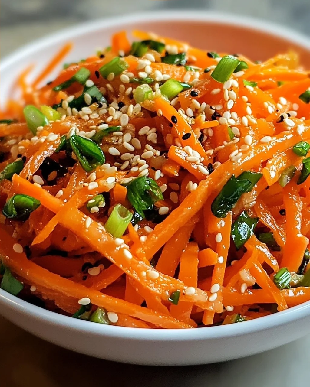 Karottensalat mit Ingwer-Sesam-Dressing – Gesund & Lecker!