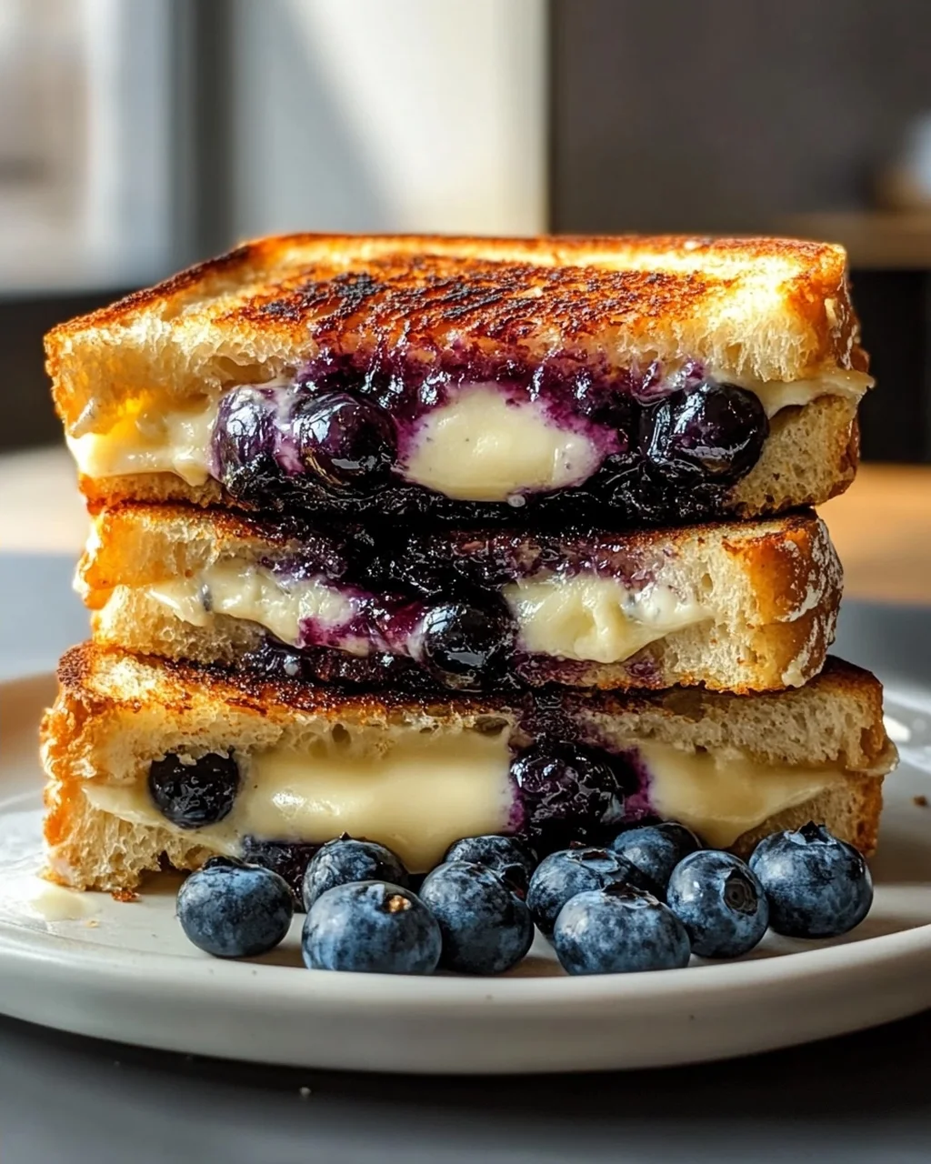 Knuspriger Blaubeer Grilled Cheese: Der süß-salzige Hit!