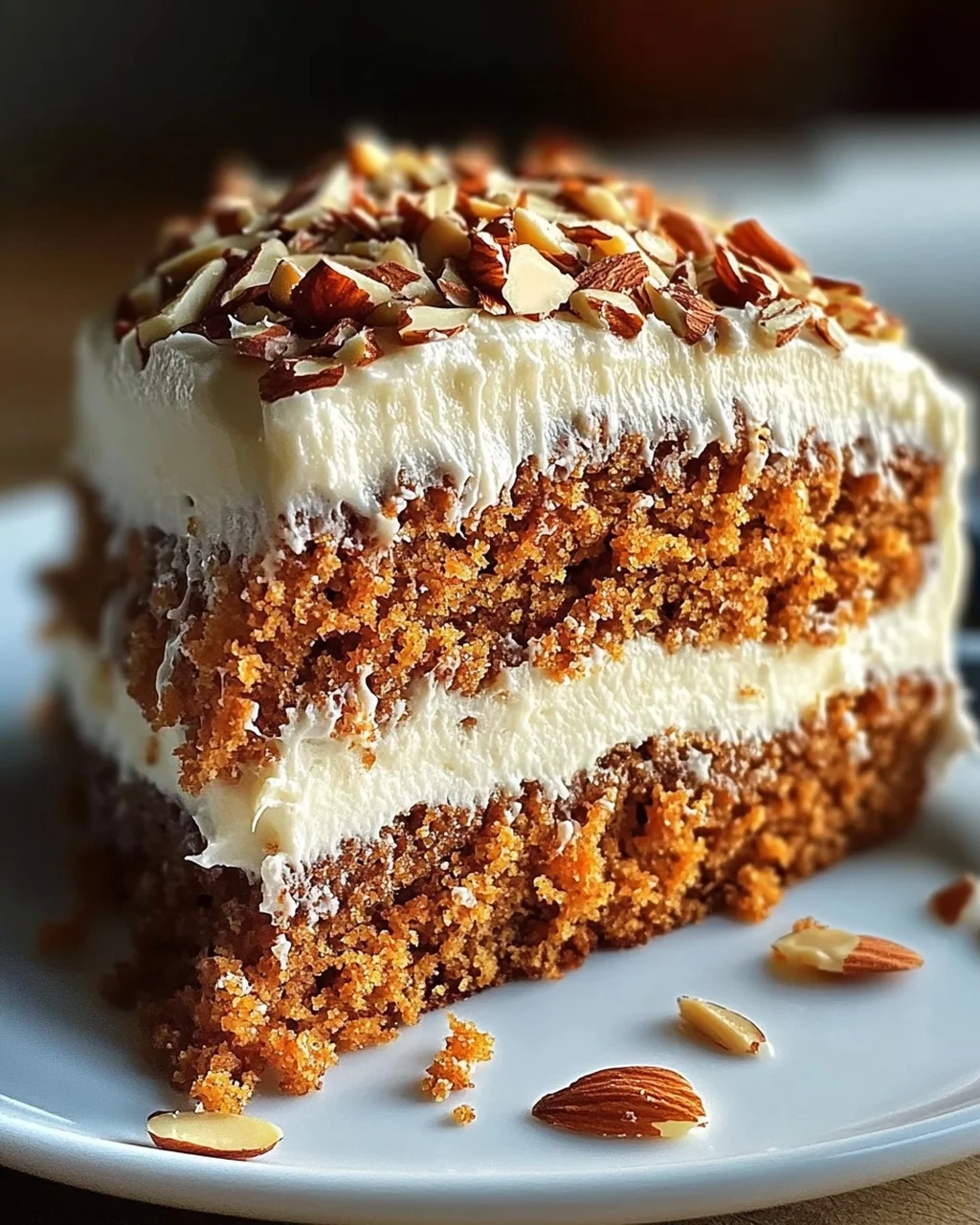 Moist Carrot Cake with Almonds