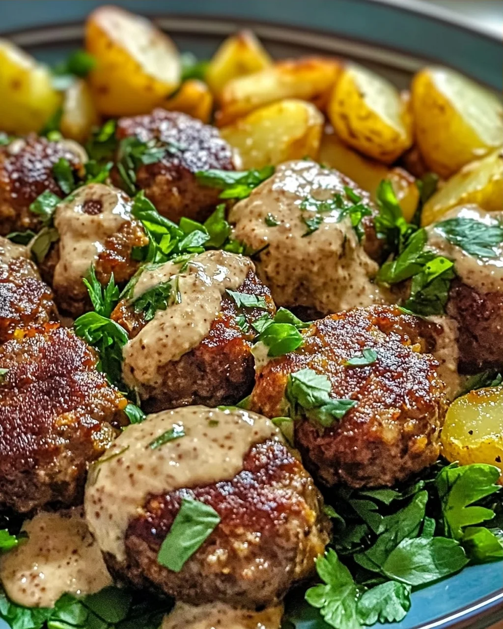 Mundwässernde Tahini-Kofta aus dem Ofen