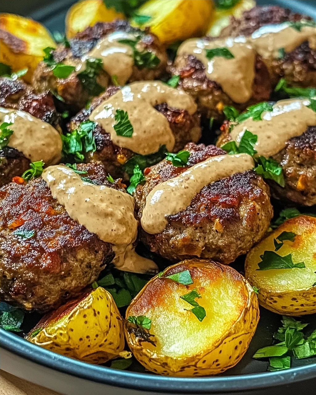 Mundwässernde Tahini-Kofta aus dem Ofen