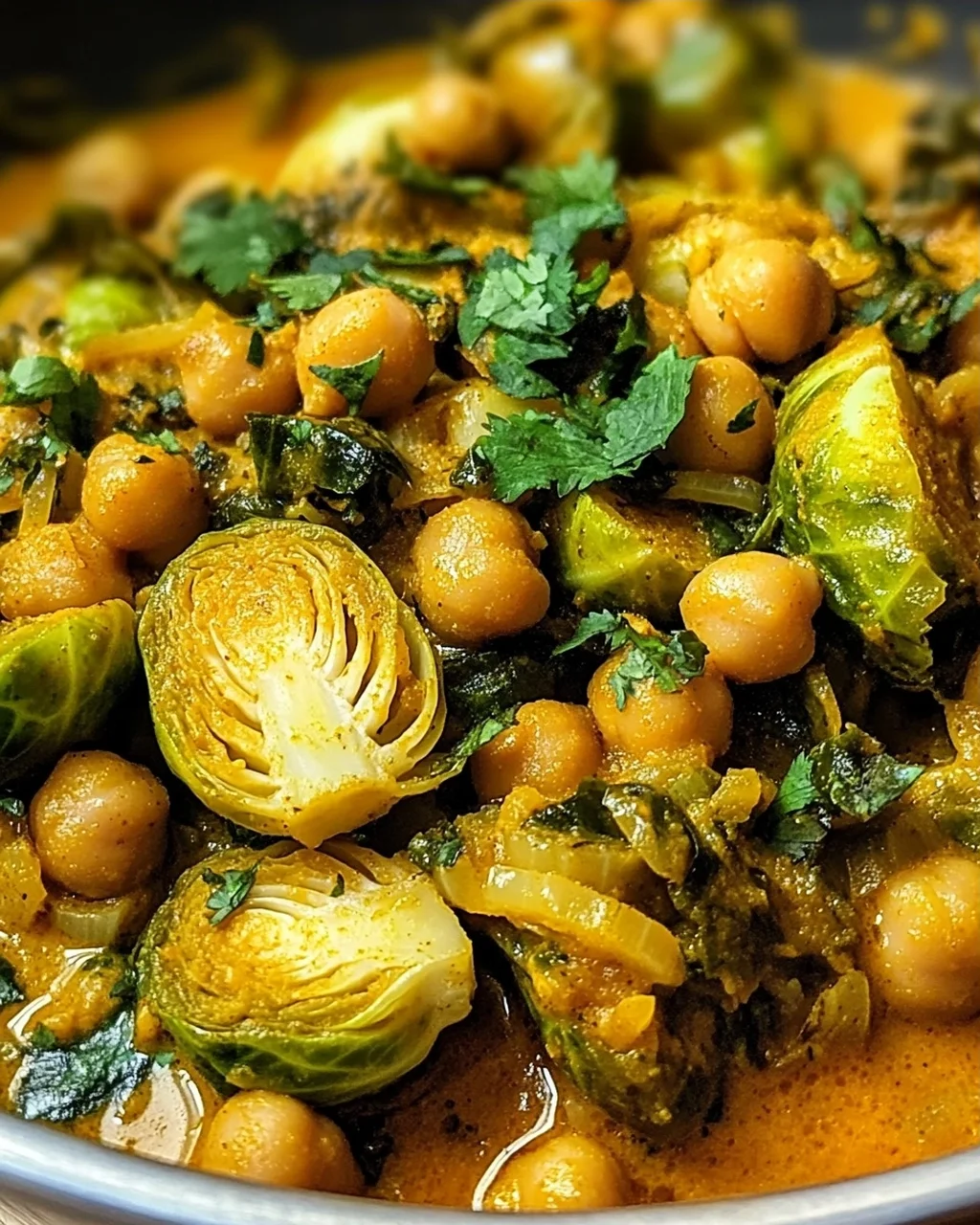 Rosenkohl-Curry mit Kichererbsen