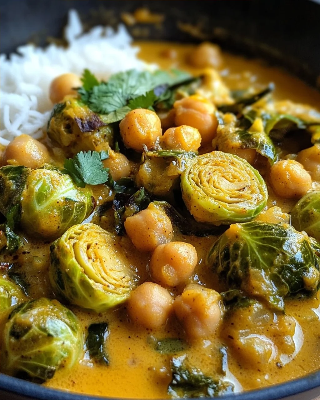 Rosenkohl-Curry mit Kichererbsen