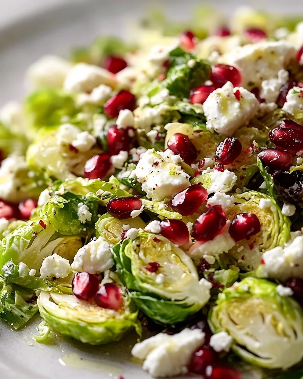 Rosenkohl Salat mit Granatapfel & Feta: Frisch & Lecker!