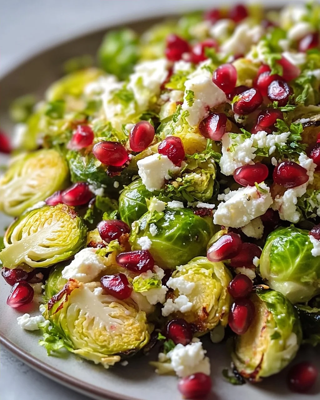 Rosenkohl Salat mit Granatapfel & Feta: Frisch & Lecker!