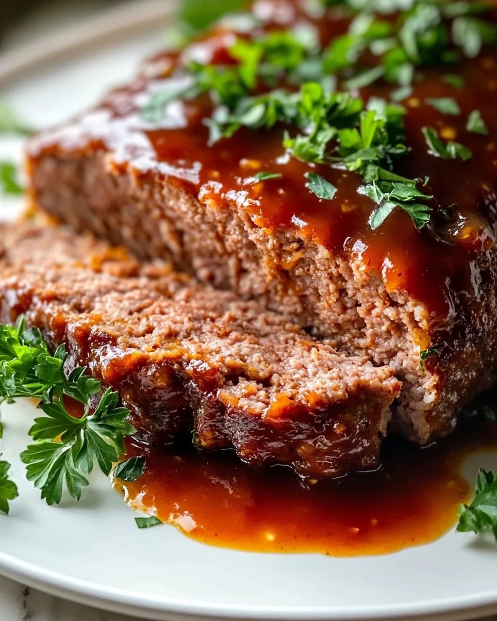 Saftiger Hackbraten mit Soße