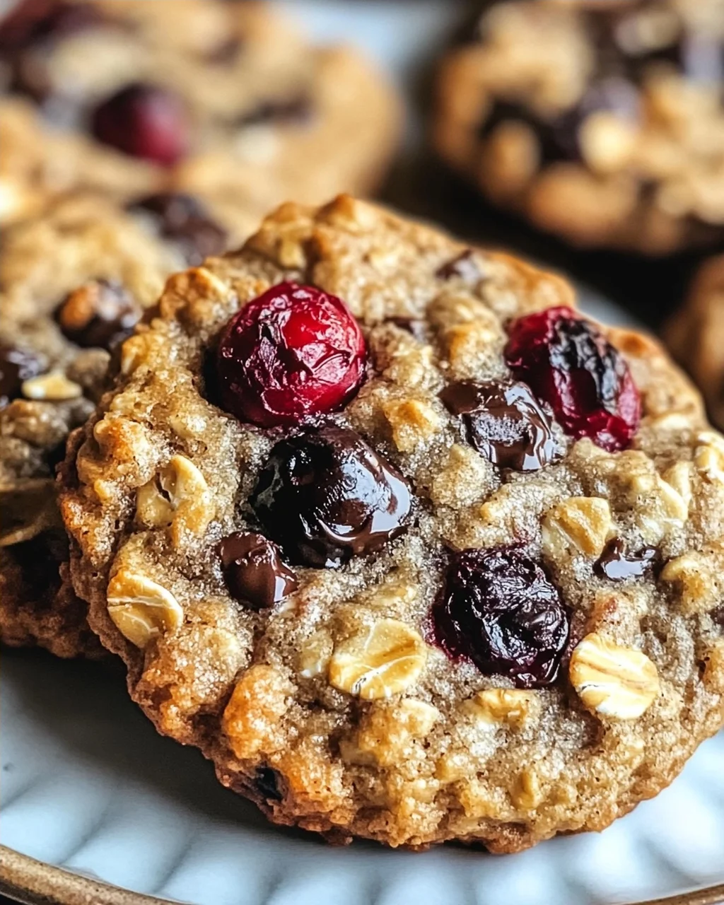 Schokoladen-Cranberry-Haferkekse für Naschkatzen