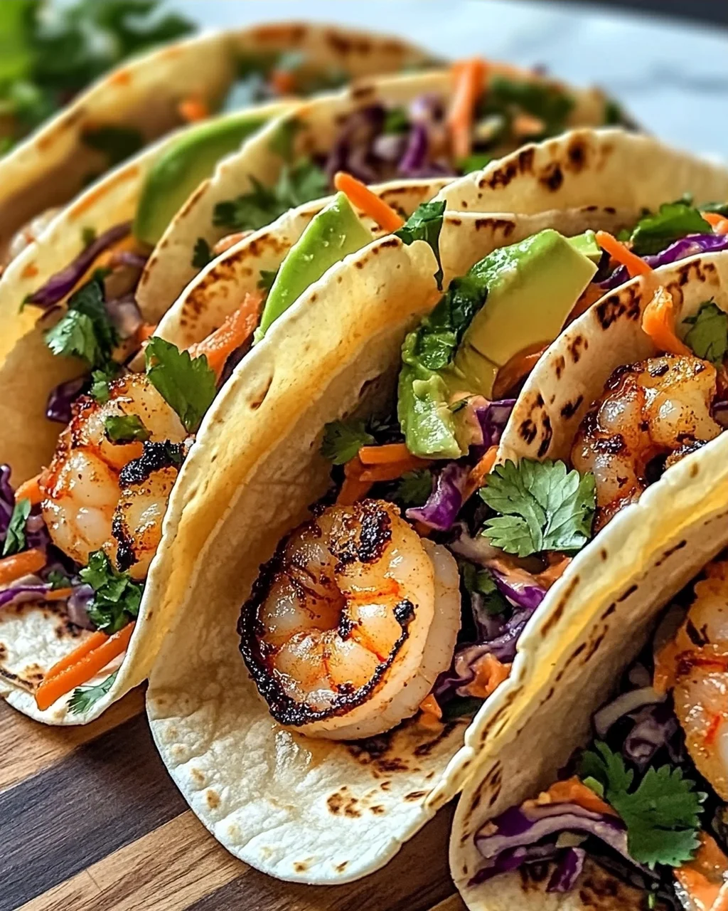 Schwarze Garnelen Tacos mit Krautsalat für Eilige