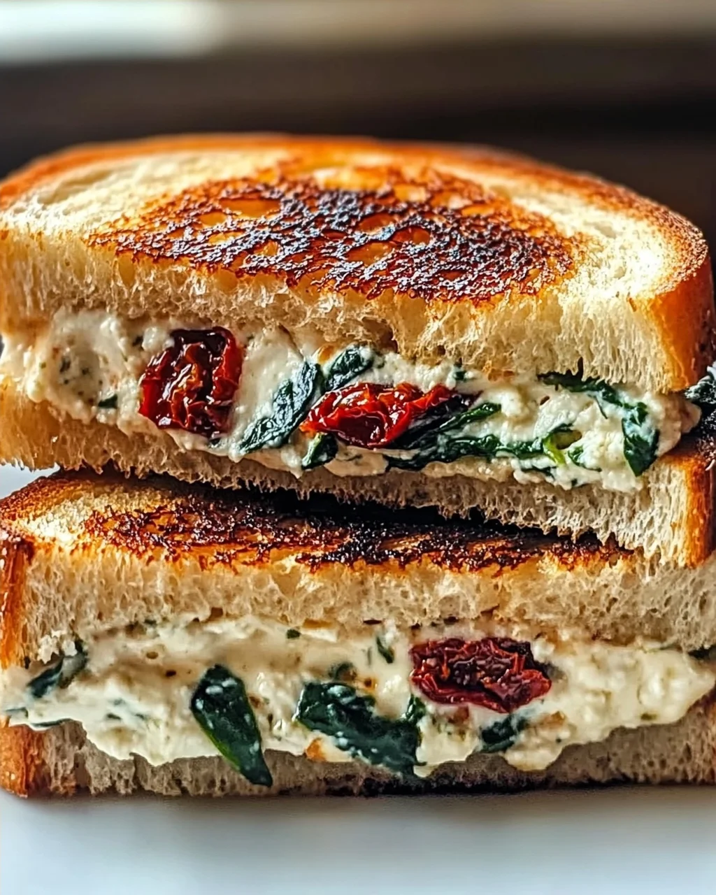Sonnentrockene Tomate Spinat Ricotta Grillkäse Traum