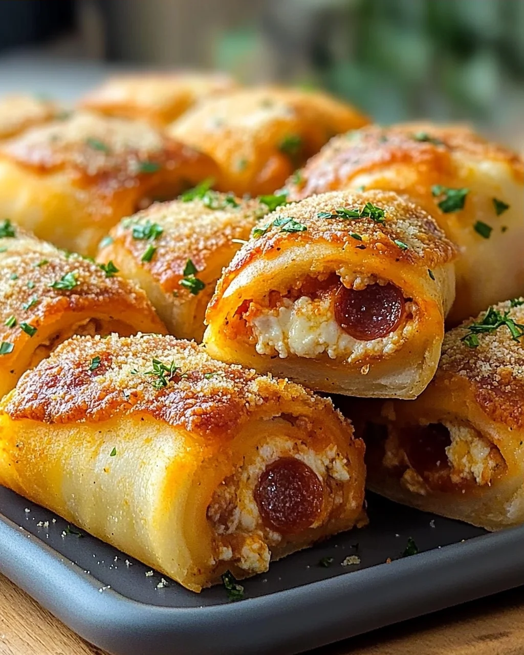 Unwiderstehliche High Protein Rind-Peperoni Pizzarollen