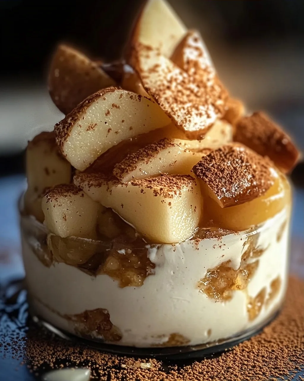 Winterliche Spekulatius-Creme mit Bratapfelkompott
